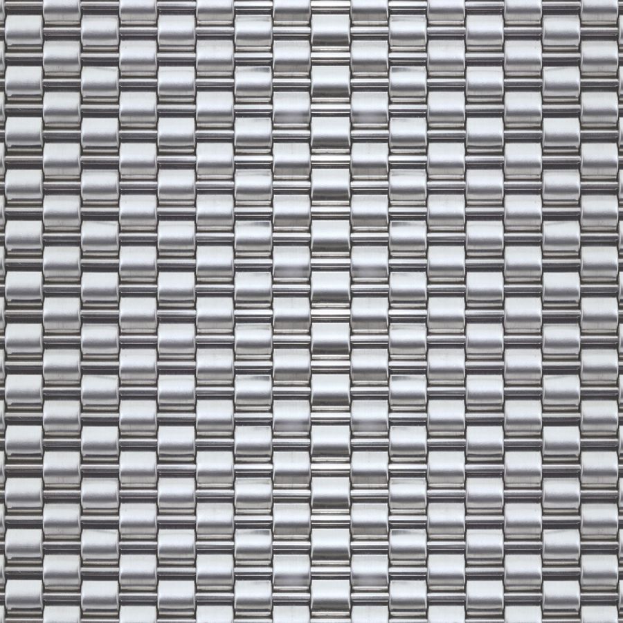 McNICHOLS® Wire Mesh Designer Mesh, SHIRE™ 2134, Stainless Steel, Type 304, Woven - Flat Wire Cladding Weave, 0% Open Area