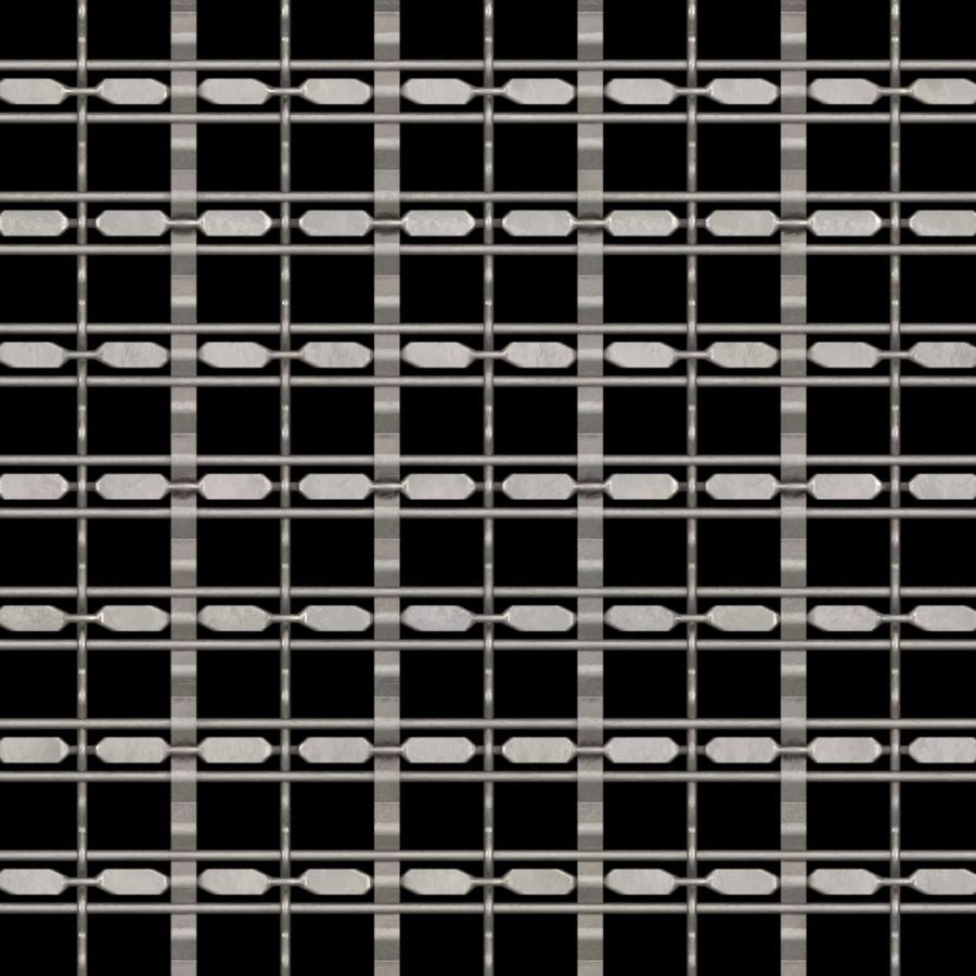 McNICHOLS® Wire Mesh Designer Mesh, TECHNA™ 3156, Stainless Steel, Type 304, Woven - Four Crimp Styles Weave, 61% Open Area McNICHOLS® Wire Mesh Designer Mesh, TECHNA™ 3156, Stainless Steel, Type 304, Woven - Four Crimp Styles Weave, 61% Open Area