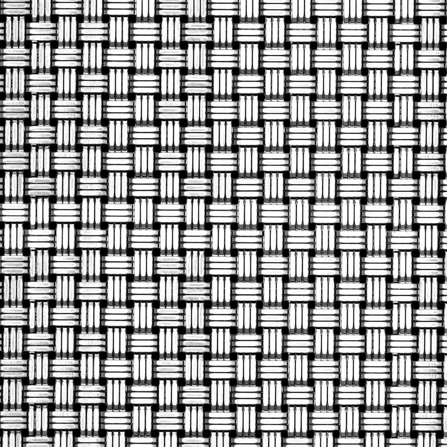 McNICHOLS® Wire Mesh Designer Mesh, SHIRE™ 3300, Stainless Steel, Type 304, Woven - Three Wire (Basket Look) Cladding Weave, 9% Open Area