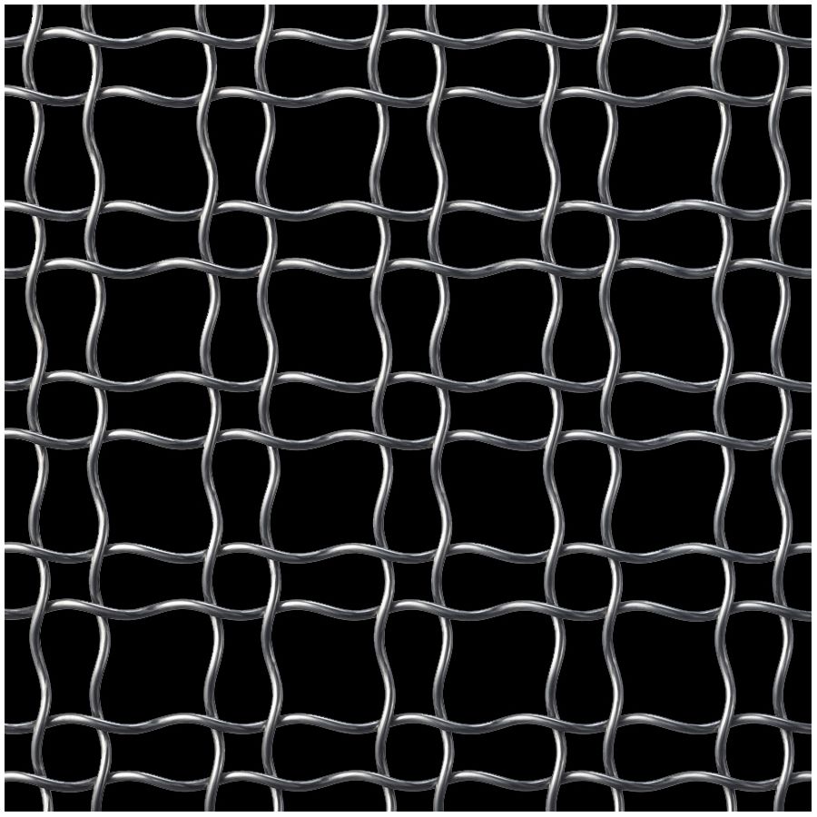 McNICHOLS® Wire Mesh Designer Mesh, HALO™ 4474, Stainless Steel, Type 304, Woven - Helical (Spiral) Crimp Weave, 74% Open Area