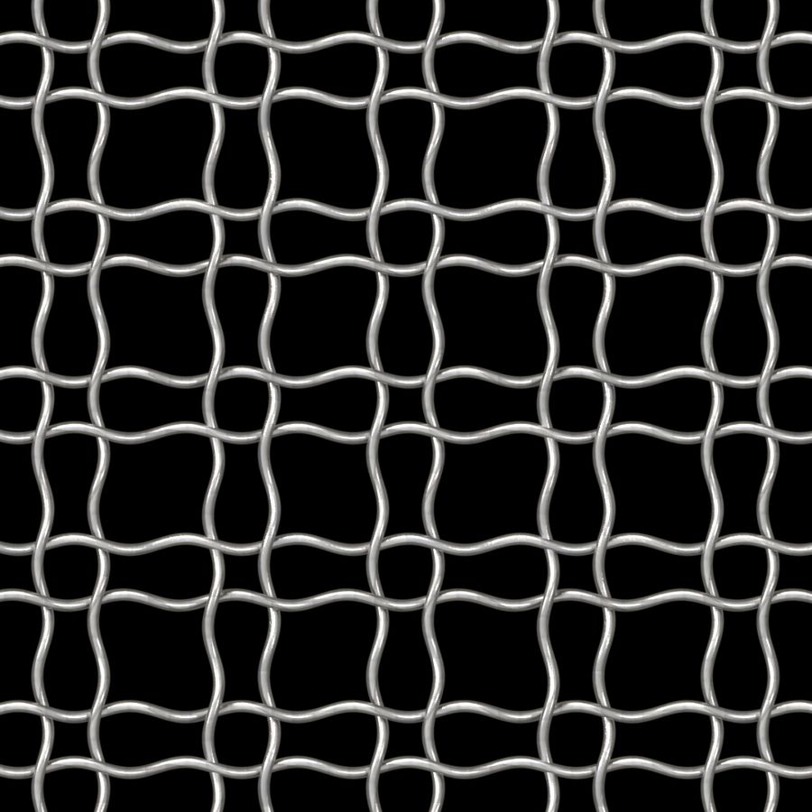 McNICHOLS® Wire Mesh Designer Mesh, HALO™ 4474, Stainless Steel, Type 304, Woven - Helical (Spiral) Crimp Weave, 74% Open Area McNICHOLS® Wire Mesh Designer Mesh, HALO™ 4474, Stainless Steel, Type 304, Woven - Helical (Spiral) Crimp Weave, 74% Open Area