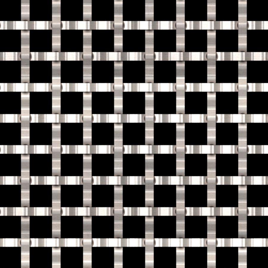 McNICHOLS® Wire Mesh Designer Mesh, ASHLAND™ 8015, Stainless Steel, Type 304, Woven - Flat Wire Plain Weave, 51% Open Area McNICHOLS® Wire Mesh Designer Mesh, ASHLAND™ 8015, Stainless Steel, Type 304, Woven - Flat Wire Plain Weave, 51% Open Area
