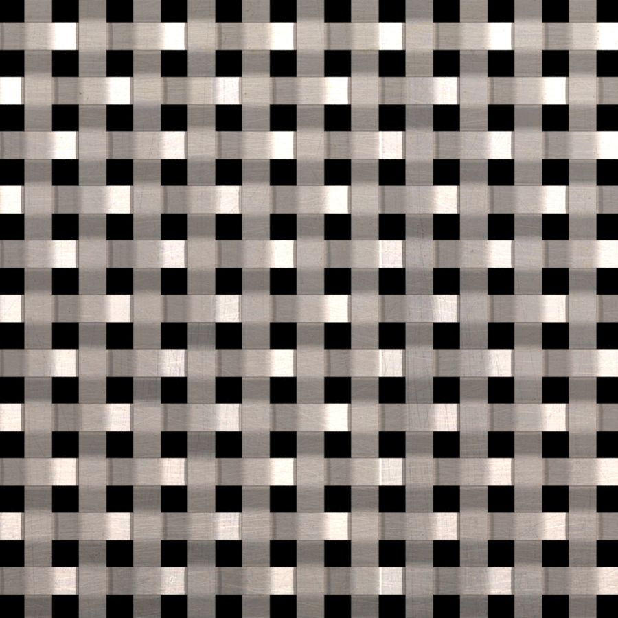 McNICHOLS® Wire Mesh Designer Mesh, ASHLAND™ 8018, Stainless Steel, Type 304, Woven - Flat Wire (Basket Look) Weave, 25% Open Area McNICHOLS® Wire Mesh Designer Mesh, ASHLAND™ 8018, Stainless Steel, Type 304, Woven - Flat Wire (Basket Look) Weave, 25% Open Area