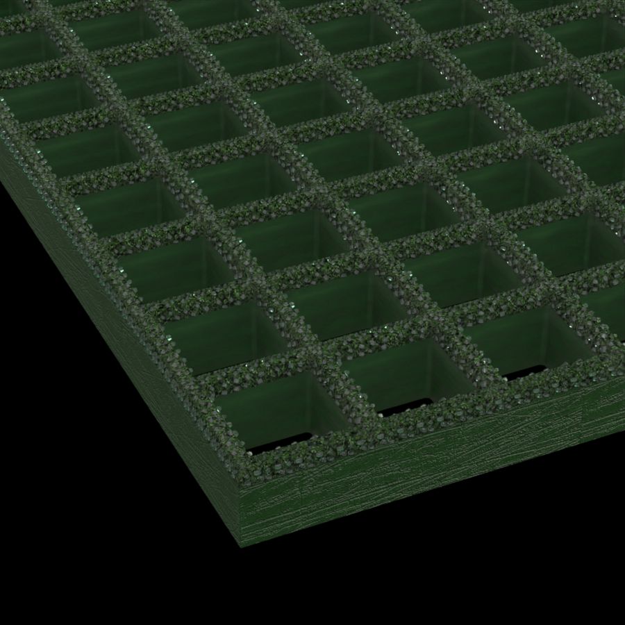 McNICHOLS® Fiberglass Grating Molded, Square, MS-S-100, Fiberglass, SGF Polyester Resin, Green, 1" Grid Height, 1-1/2" x 1-1/2" Square Grid, Grit Surface, 70% Open Area McNICHOLS® Fiberglass Grating Molded, Square, MS-S-100, Fiberglass, SGF Polyester Resin, Green, 1" Grid Height, 1-1/2" x 1-1/2" Square Grid, Grit Surface, 70% Open Area