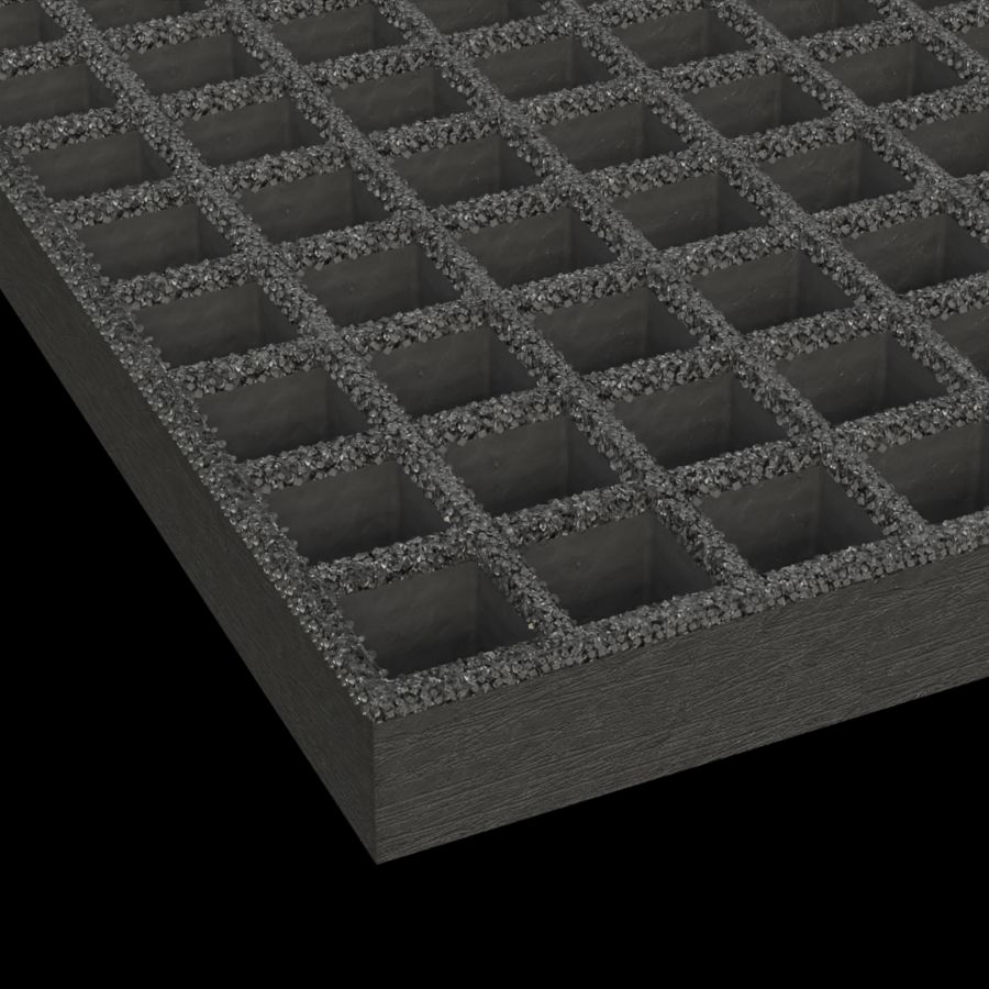 McNICHOLS® Fiberglass Grating Molded, Square, MS-S-150, Fiberglass, SGF Polyester Resin, Dark Gray, 1-1/2" Grid Height, 1-1/2" x 1-1/2" Square Grid, Grit Surface, 70% Open Area McNICHOLS® Fiberglass Grating Molded, Square, MS-S-150, Fiberglass, SGF Polyester Resin, Dark Gray, 1-1/2" Grid Height, 1-1/2" x 1-1/2" Square Grid, Grit Surface, 70% Open Area