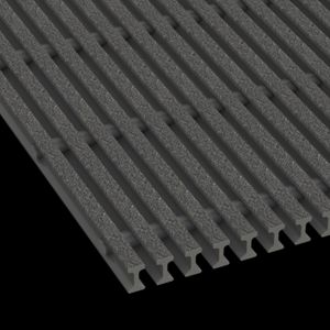 McNICHOLS® Fiberglass Grating Pultruded, I-Bar, MS-I-4010 - DURAGRID®, ADA, Fiberglass, SPF Polyester Resin, Gray, 1.000" Height x 0.600" Top Flange Width I-Bar, Coarse Grit Surface, Gray Cross-Rods, 40% Open Area