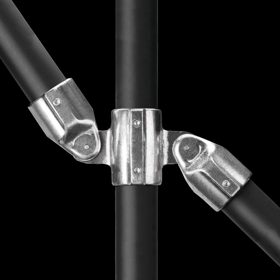 McNICHOLS® Handrail Components Slip-On, Cross, Adjustable, Aluminum, Aluminum Alloy, No. 19 Adjustable Cross, 1.680" Inside Diameter, Fits 1-1/4" Round Pipe with a 1.660" Outside Diameter McNICHOLS® Handrail Components Slip-On, Cross, Adjustable, Aluminum, Aluminum Alloy, No. 19 Adjustable Cross, 1.680" Inside Diameter, Fits 1-1/4" Round Pipe with a 1.660" Outside Diameter