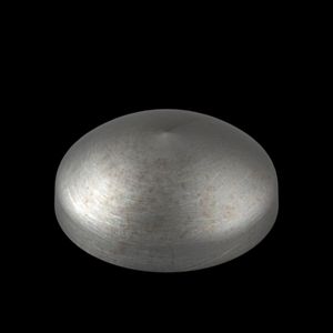 McNICHOLS® Handrail Components Weld-On, End Cap, Carbon Steel, Hot Rolled, 10 Gauge (.1345'' Thick), Domed Disc End Cap (1-1/4" Height), Fits 3" Round Pipe (3.500" Outside Diameter)