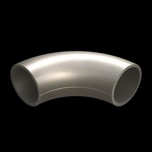 McNICHOLS® Handrail Components Weld-on, Elbow, Carbon Steel, Hot Rolled, 10 Gauge (.1345'' Thick), 90° Radius Bend Elbow, Fits 1-1/2'' Round Pipe (1.900'' Outside Diameter)