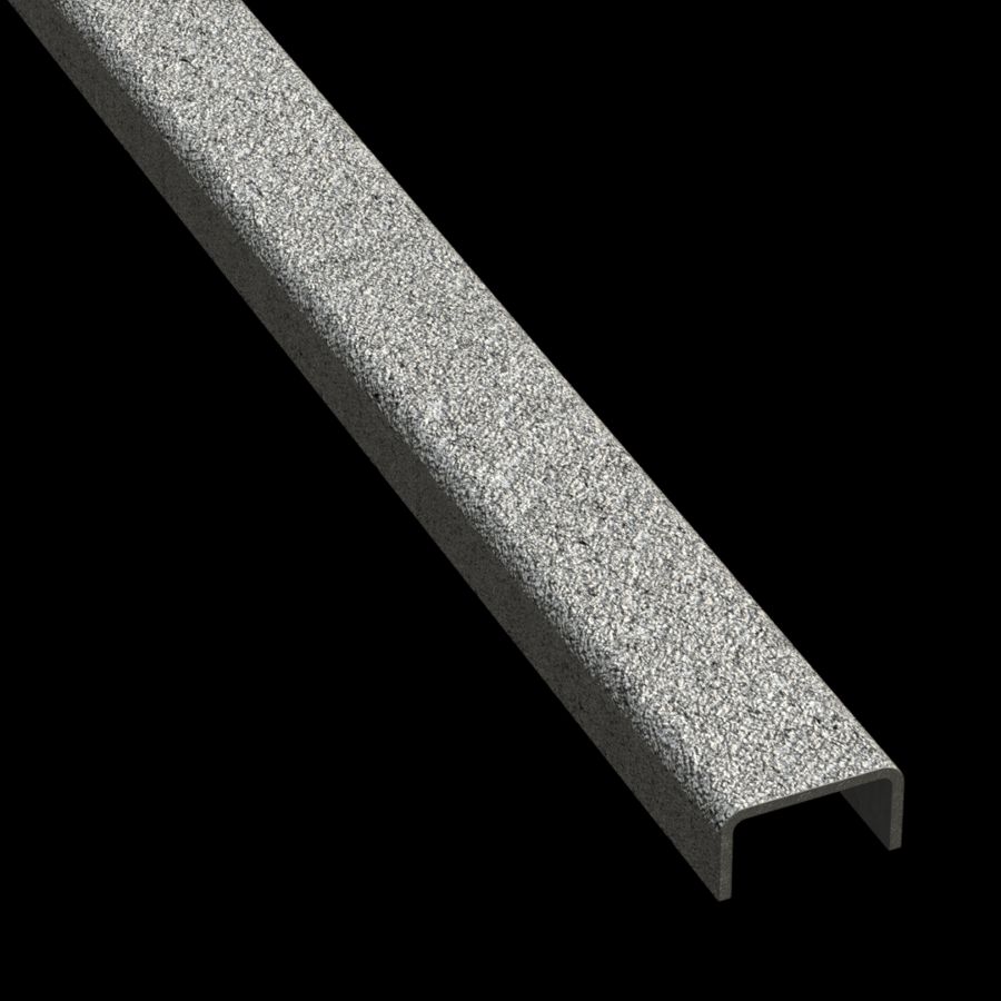 McNICHOLS® Plank Grating Ladder Rung Cover Plank, GRIP TIGHT®, Galvanized Steel, Pre-Galvanized, GRIP TIGHT® Aluminum Oxide Grit Coating, 16 Gauge (.0635" Thick), Solid (3/4" Width), 3/4" Channel Depth, Slip-Resistant Surface, 0% Open Area McNICHOLS® Plank Grating Ladder Rung Cover Plank, GRIP TIGHT®, Galvanized Steel, Pre-Galvanized, GRIP TIGHT® Aluminum Oxide Grit Coating, 16 Gauge (.0635" Thick), Solid (3/4" Width), 3/4" Channel Depth, Slip-Resistant Surface, 0% Open Area