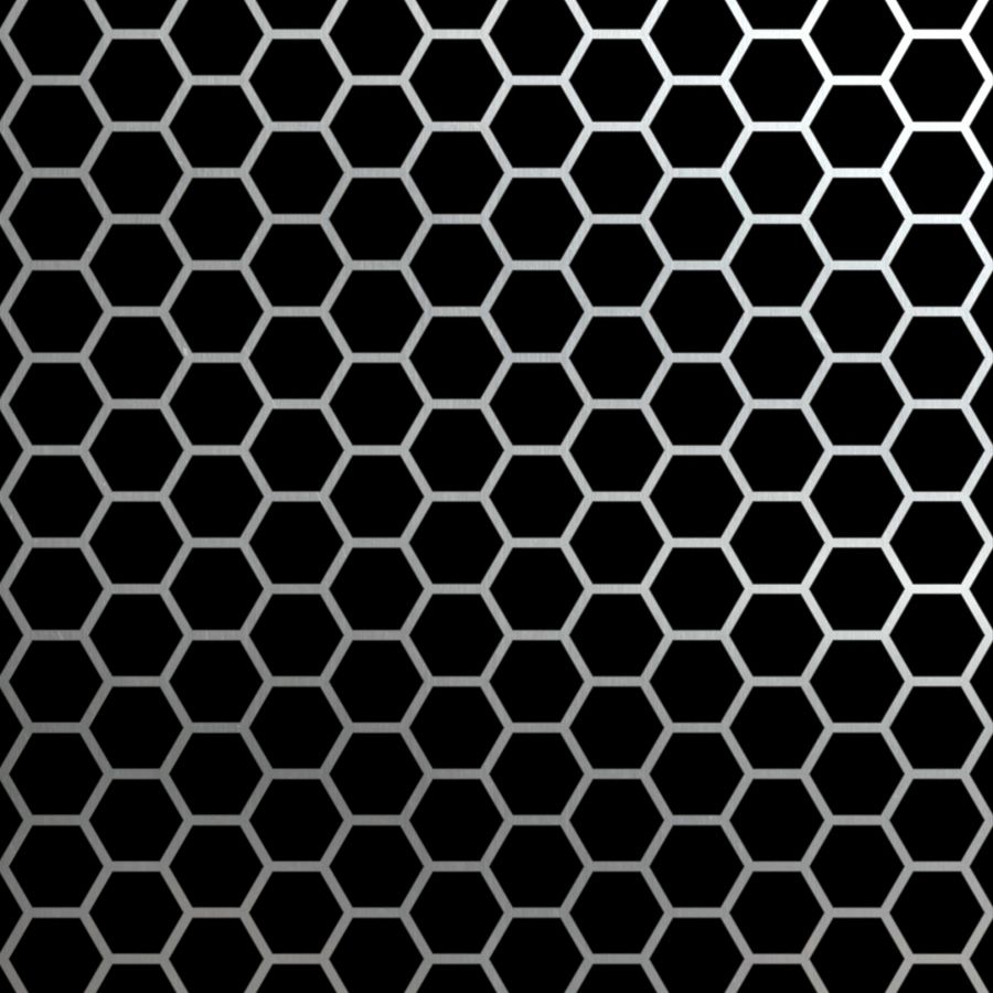 McNICHOLS® Perforated Metal Hexagonal, Aluminum, Alloy 3003-H14, .0630" Thick (14 Gauge), 1/2" Hexagonal on 9/16" Staggered Centers, 79% Open Area McNICHOLS® Perforated Metal Hexagonal, Aluminum, Alloy 3003-H14, .0630" Thick (14 Gauge), 1/2" Hexagonal on 9/16" Staggered Centers, 79% Open Area