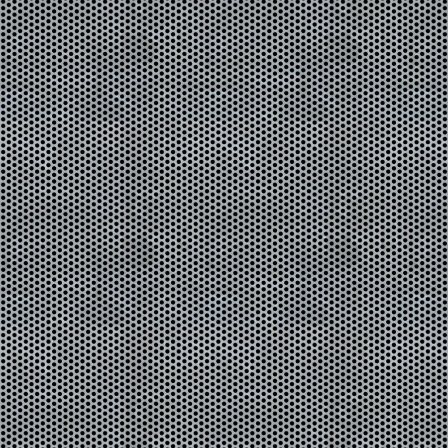 McNICHOLS® Perforated Metal Round, Galvanized Steel, G90, 22 Gauge (.0336" Thick), 1/16" Round on 3/32" Staggered Centers, 40% Open Area McNICHOLS® Perforated Metal Round, Galvanized Steel, G90, 22 Gauge (.0336" Thick), 1/16" Round on 3/32" Staggered Centers, 40% Open Area