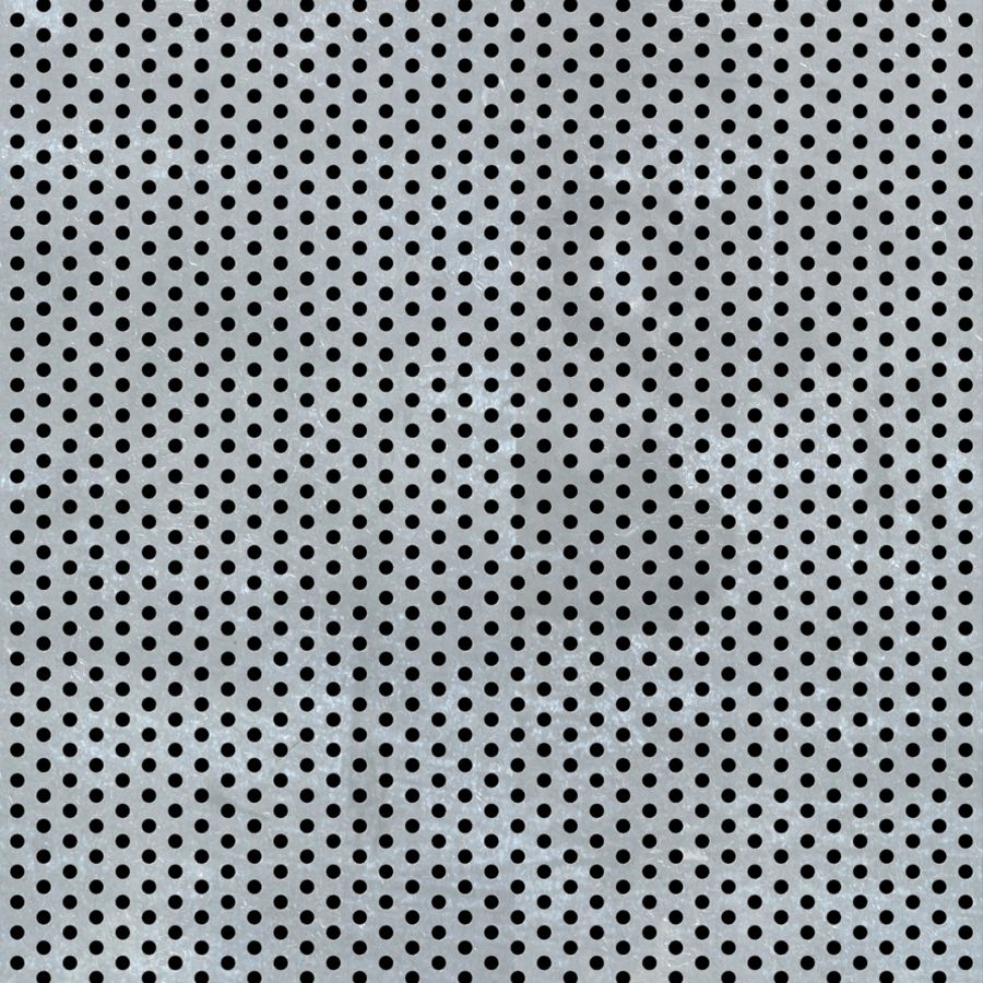 McNICHOLS® Perforated Metal Round, Galvanized Steel, G90, 22 Gauge (.0336" Thick), 3/32" Round on 3/16" Staggered Centers, 23% Open Area