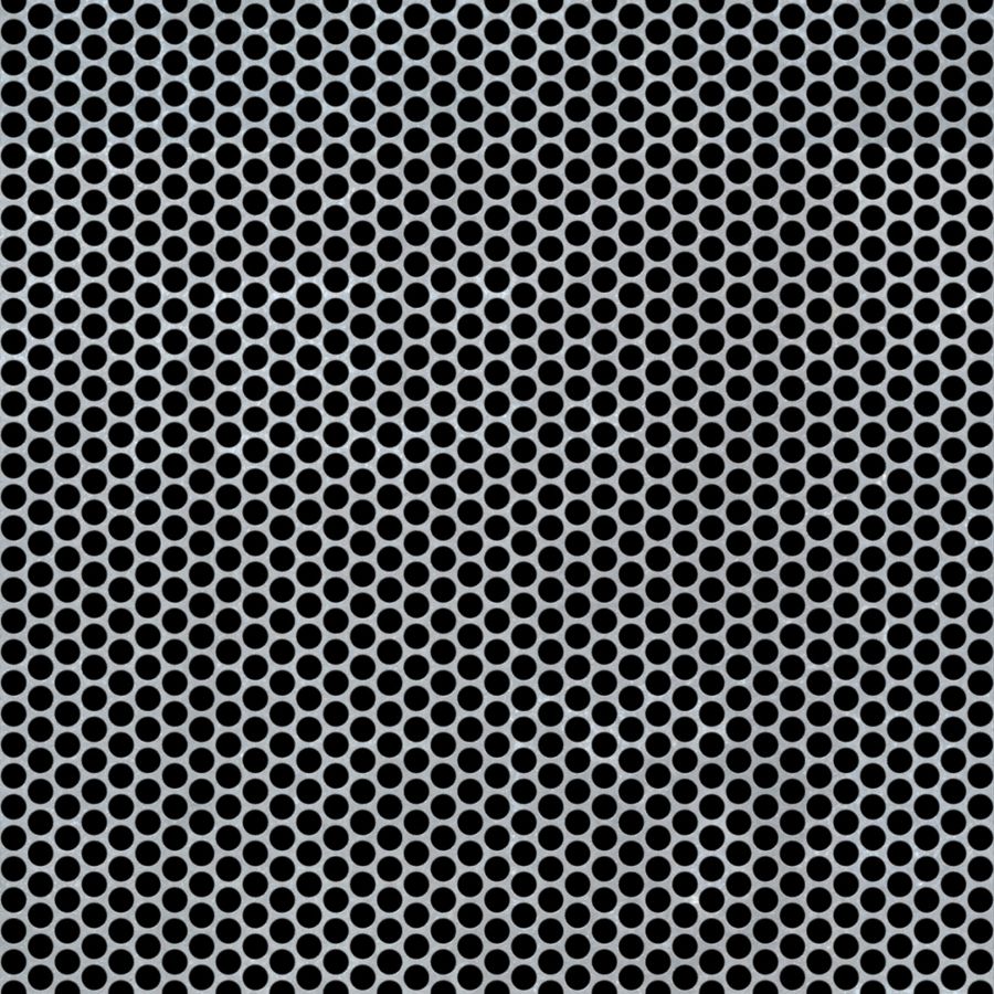 McNICHOLS® Perforated Metal Round, Galvanized Steel, G90, 22 Gauge (.0336" Thick), 5/32" Round on 3/16" Staggered Centers, 63% Open Area McNICHOLS® Perforated Metal Round, Galvanized Steel, G90, 22 Gauge (.0336" Thick), 5/32" Round on 3/16" Staggered Centers, 63% Open Area