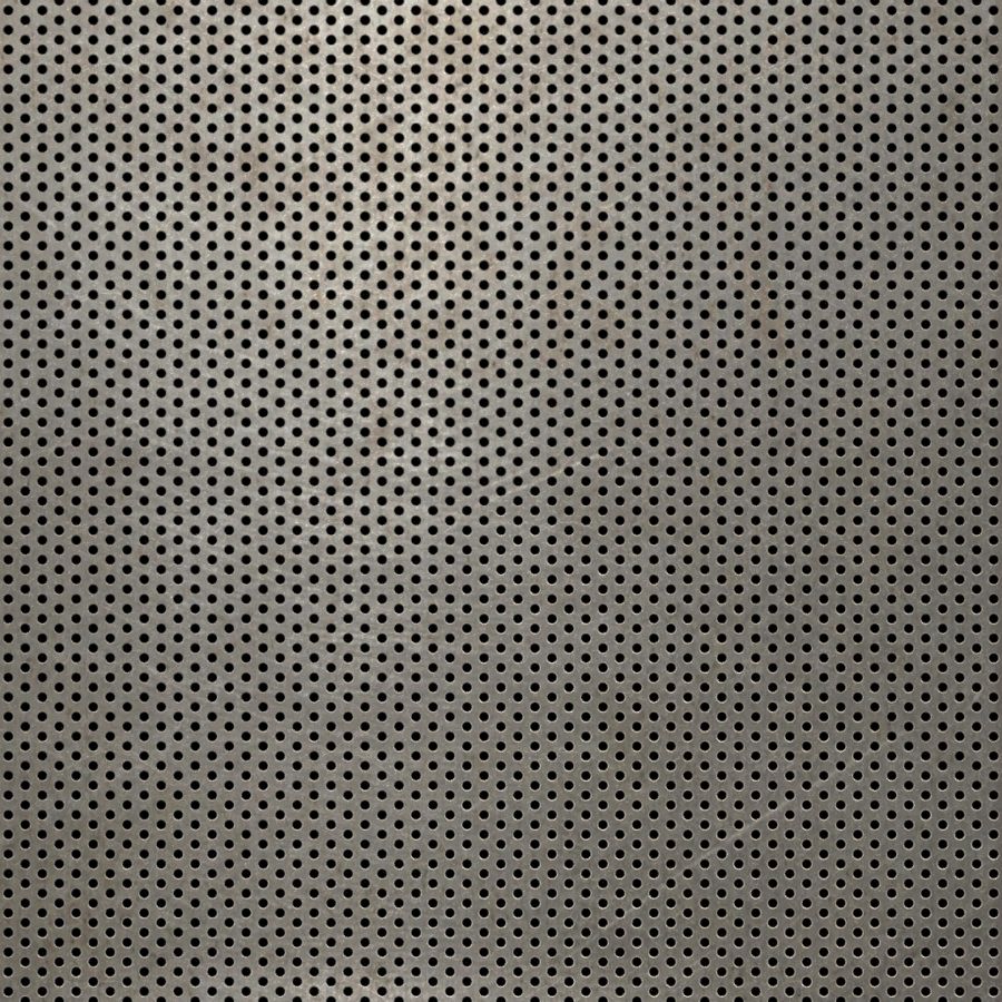 McNICHOLS® Perforated Metal Round, Carbon Steel, Cold Rolled, 18 Gauge (.0478" Thick), 1/16" Round on 1/8" Staggered Centers, 23% Open Area