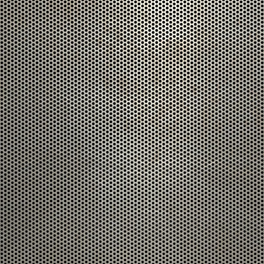 McNICHOLS® Perforated Metal Round, Carbon Steel, Cold Rolled, 22 Gauge (.0299" Thick), 1/16" Round on 3/32" Staggered Centers, 40% Open Area