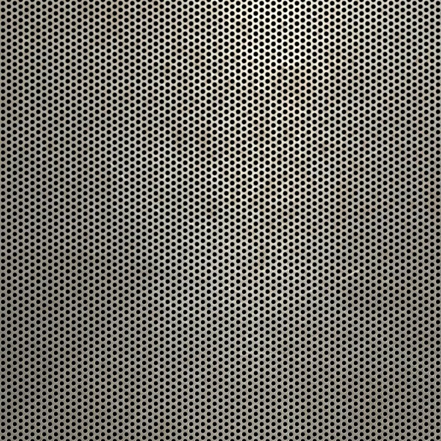 McNICHOLS® Perforated Metal Round, Carbon Steel, Cold Rolled, 24 Gauge (.0239" Thick), 1/16" Round on 3/32" Staggered Centers, 40% Open Area