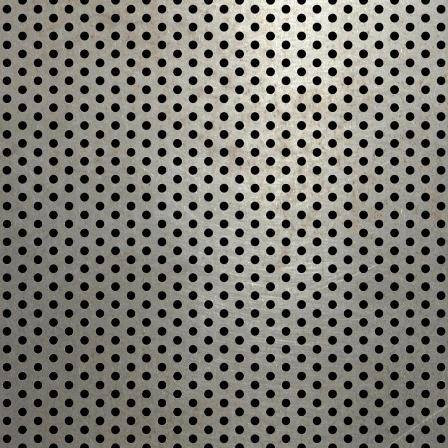 McNICHOLS® Perforated Metal Round, Carbon Steel, Cold Rolled, 16 Gauge (.0598" Thick), 1/8" Round on 1/4" Staggered Centers, 23% Open Area McNICHOLS® Perforated Metal Round, Carbon Steel, Cold Rolled, 16 Gauge (.0598" Thick), 1/8" Round on 1/4" Staggered Centers, 23% Open Area