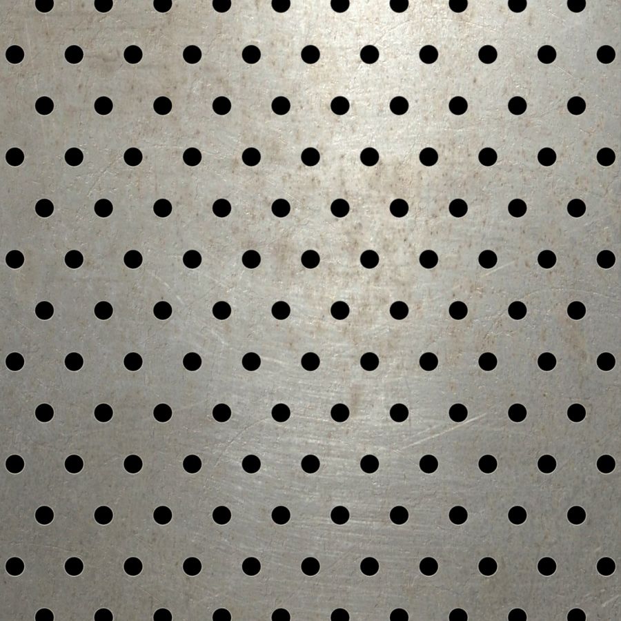 McNICHOLS® Perforated Metal Round, Carbon Steel, Cold Rolled, 18 Gauge (.0478" Thick), 3/16" Round on 1/2" Reverse Staggered Centers, 13% Open Area McNICHOLS® Perforated Metal Round, Carbon Steel, Cold Rolled, 18 Gauge (.0478" Thick), 3/16" Round on 1/2" Reverse Staggered Centers, 13% Open Area