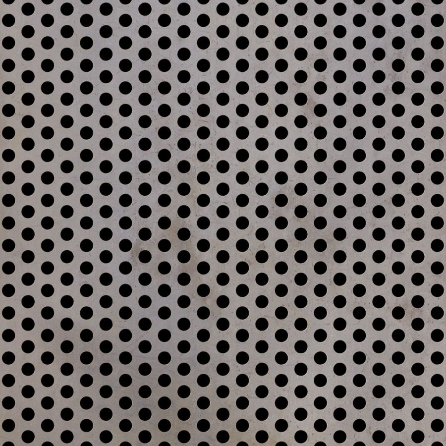McNICHOLS® Perforated Metal Round, Carbon Steel, HRPO, 3/16" Gauge (.1875" Thick), 3/16" Round on 5/16" Staggered Centers, 33% Open Area McNICHOLS® Perforated Metal Round, Carbon Steel, HRPO, 3/16" Gauge (.1875" Thick), 3/16" Round on 5/16" Staggered Centers, 33% Open Area