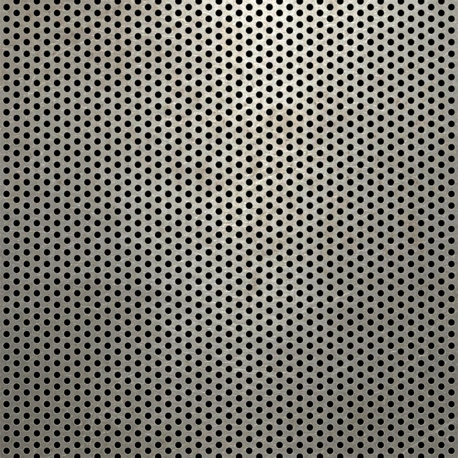 McNICHOLS® Perforated Metal Round, Carbon Steel, Cold Rolled, 16 Gauge (.0598" Thick), 3/32" Round on 5/32" Staggered Centers, 33% Open Area