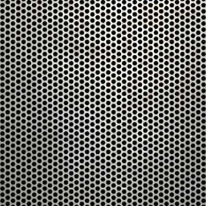 McNICHOLS&reg; Perforated Metal Round, Carbon Steel, HRPO, 11 Gauge (.1196" Thick), 9/64" Round on 3/16" Staggered Centers, 51% Open Area