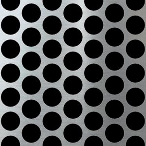 Perforated Metal Aluminum Sheet .063 1/16" Thick 6" x 24" 1/4" hole 3/8" stagger 