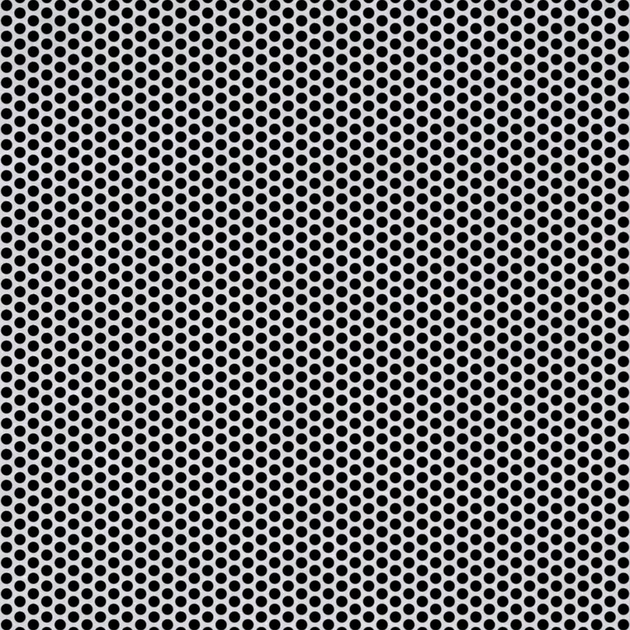 McNICHOLS® Perforated Metal Round, Aluminum, Alloy 3003-H14, .0320" Thick (20 Gauge), 0.117" Round on 0.156" Staggered Centers, 51% Open Area McNICHOLS® Perforated Metal Round, Aluminum, Alloy 3003-H14, .0320" Thick (20 Gauge), 0.117" Round on 0.156" Staggered Centers, 51% Open Area