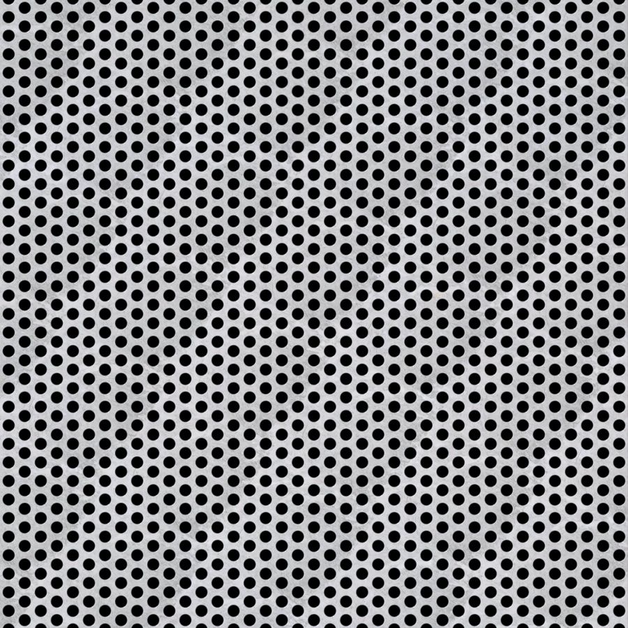 McNICHOLS® Perforated Metal Round, Aluminum, Alloy 3003-H14, .0630" Thick (14 Gauge), 1/8" Round on 3/16" Staggered Centers, 40% Open Area McNICHOLS® Perforated Metal Round, Aluminum, Alloy 3003-H14, .0630" Thick (14 Gauge), 1/8" Round on 3/16" Staggered Centers, 40% Open Area