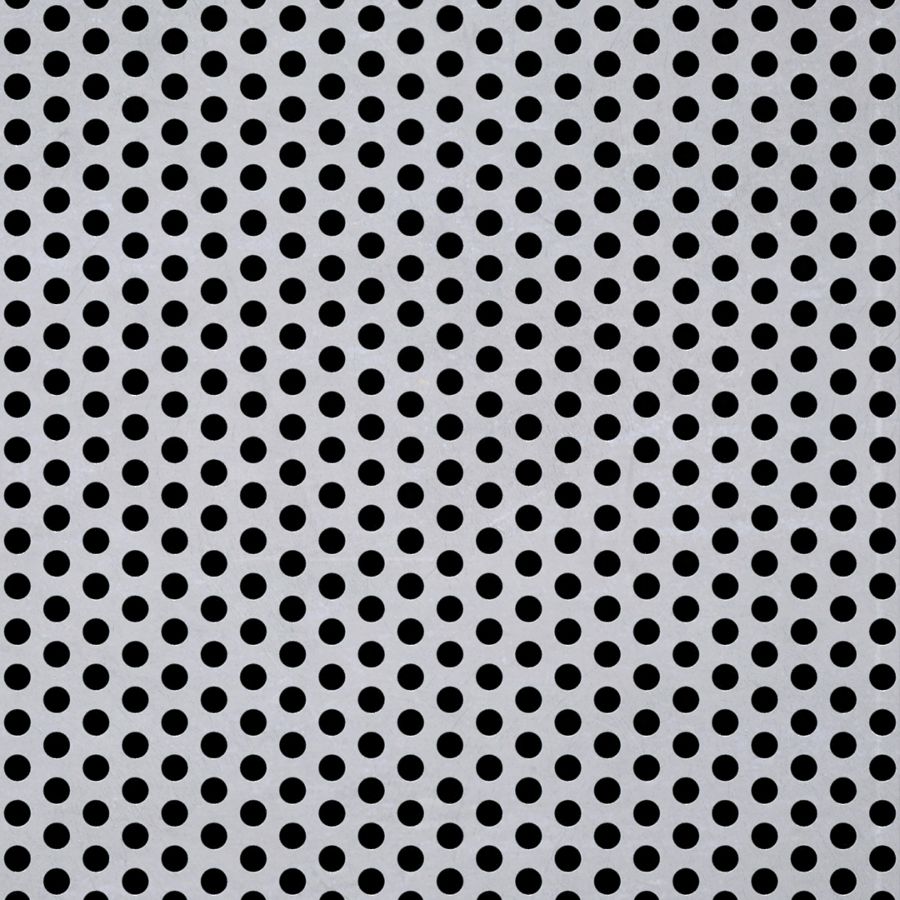 McNICHOLS® Perforated Metal Round, Aluminum, Alloy 3003-H14, .0320" Thick (20 Gauge), 3/16" Round on 1/4" Staggered Centers, 51% Open Area