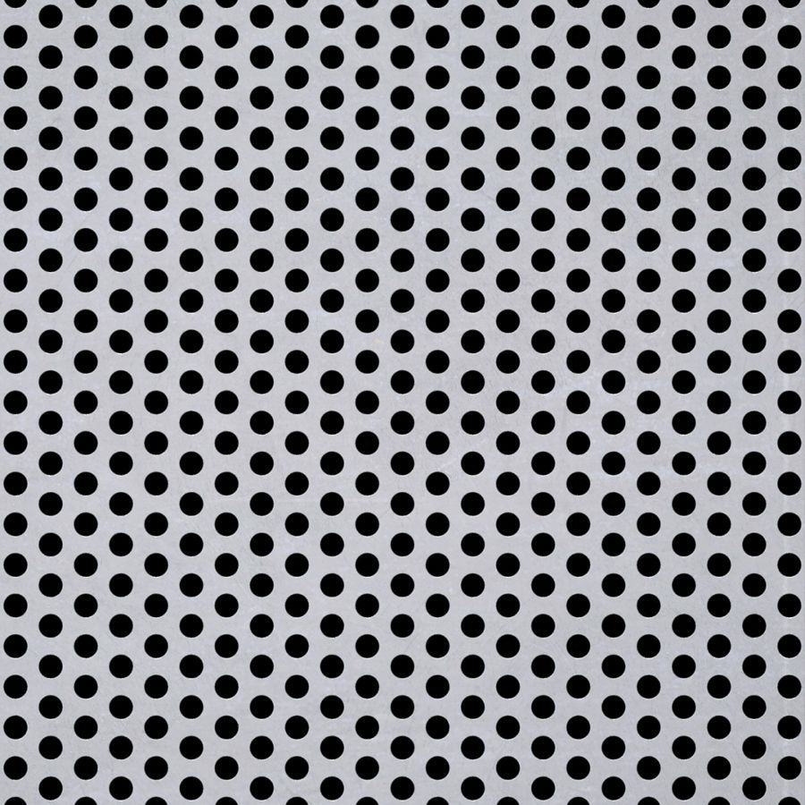 McNICHOLS® Perforated Metal Round, Aluminum, Alloy 3003-H14, .0320" Thick (20 Gauge), 3/16" Round on 1/4" Staggered Centers, 51% Open Area McNICHOLS® Perforated Metal Round, Aluminum, Alloy 3003-H14, .0320" Thick (20 Gauge), 3/16" Round on 1/4" Staggered Centers, 51% Open Area
