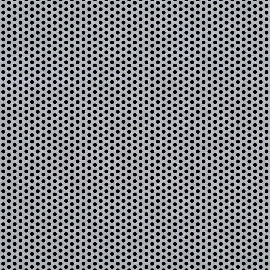 McNICHOLS® Perforated Metal Round, Aluminum, Alloy 3003-H14, .0800" Thick (12 Gauge), 3/32" Round on 5/32" Staggered Centers, 33% Open Area