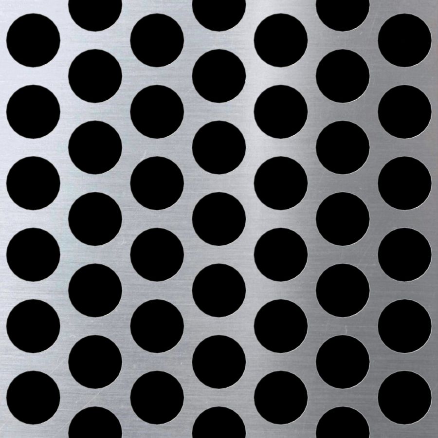 McNICHOLS® Perforated Metal Round, Aluminum, Alloy 3003-H14, .0630" Thick (14 Gauge), 3/4" Round on 1" Staggered Centers, 51% Open Area McNICHOLS® Perforated Metal Round, Aluminum, Alloy 3003-H14, .0630" Thick (14 Gauge), 3/4" Round on 1" Staggered Centers, 51% Open Area