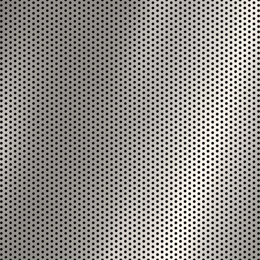 McNICHOLS® Perforated Metal Round, Stainless Steel, Type 304, 22 Gauge (.0312" Thick), 1/16" Round on 1/8" Staggered Centers, 23% Open Area McNICHOLS® Perforated Metal Round, Stainless Steel, Type 304, 22 Gauge (.0312" Thick), 1/16" Round on 1/8" Staggered Centers, 23% Open Area