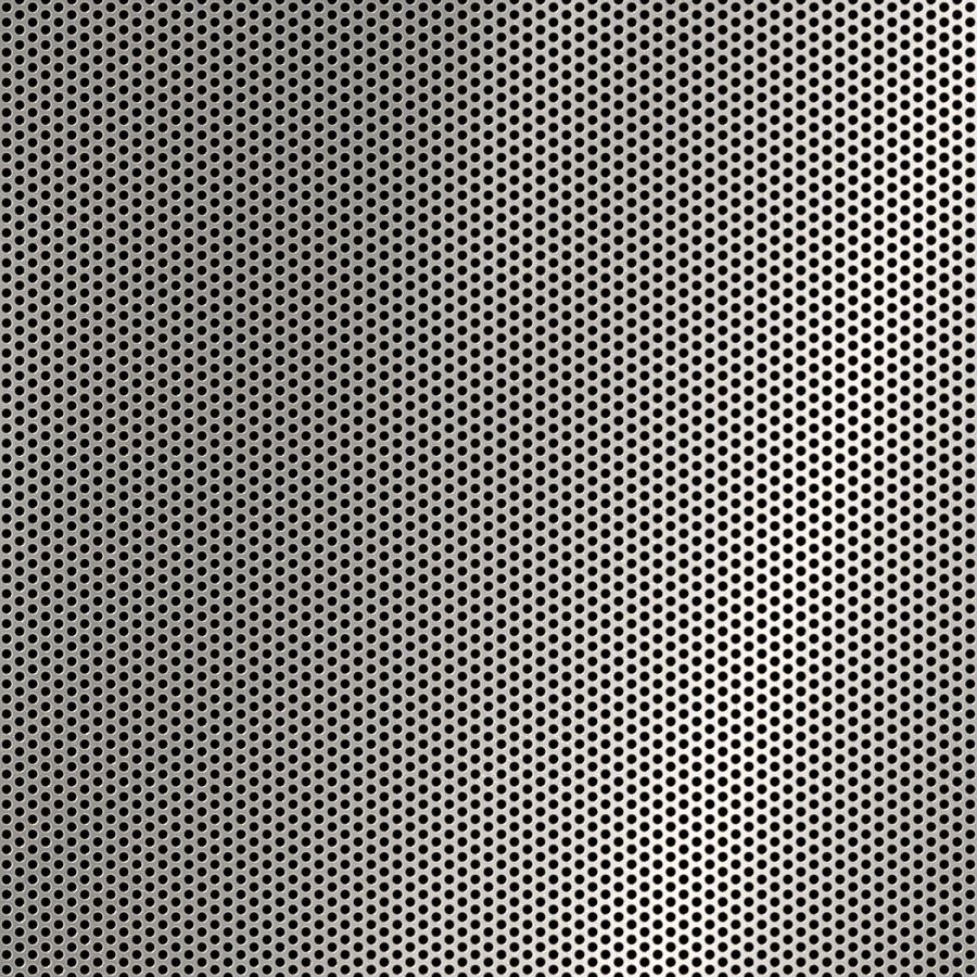 McNICHOLS® Perforated Metal Round, Stainless Steel, Type 304, 22 Gauge (.0312" Thick), 1/16" Round on 3/32" Staggered Centers, 40% Open Area McNICHOLS® Perforated Metal Round, Stainless Steel, Type 304, 22 Gauge (.0312" Thick), 1/16" Round on 3/32" Staggered Centers, 40% Open Area