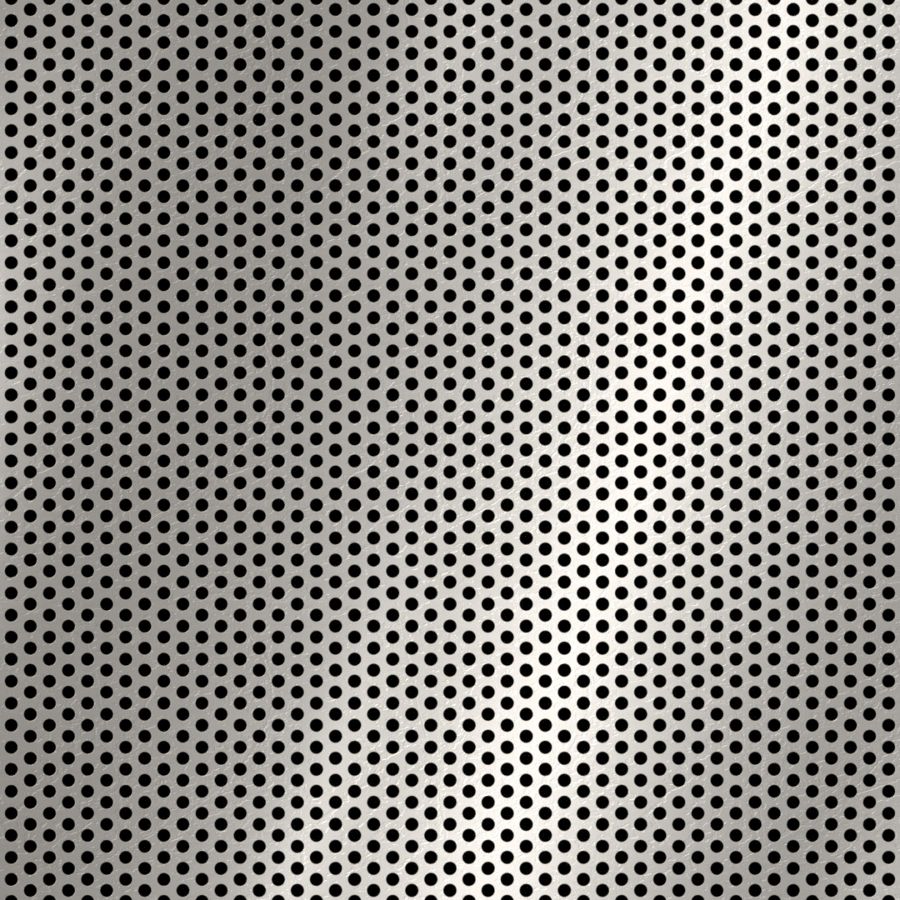McNICHOLS® Perforated Metal Round, Stainless Steel, Type 304, 18 Gauge (.0500" Thick), 3/32" Round on 5/32" Staggered Centers, 33% Open Area McNICHOLS® Perforated Metal Round, Stainless Steel, Type 304, 18 Gauge (.0500" Thick), 3/32" Round on 5/32" Staggered Centers, 33% Open Area