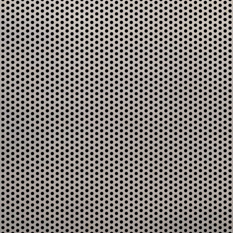 McNICHOLS® Perforated Metal Round, Stainless Steel, Type 304, 22 Gauge (.0312" Thick), 3/32" Round on 5/32" Staggered Centers, 33% Open Area McNICHOLS® Perforated Metal Round, Stainless Steel, Type 304, 22 Gauge (.0312" Thick), 3/32" Round on 5/32" Staggered Centers, 33% Open Area