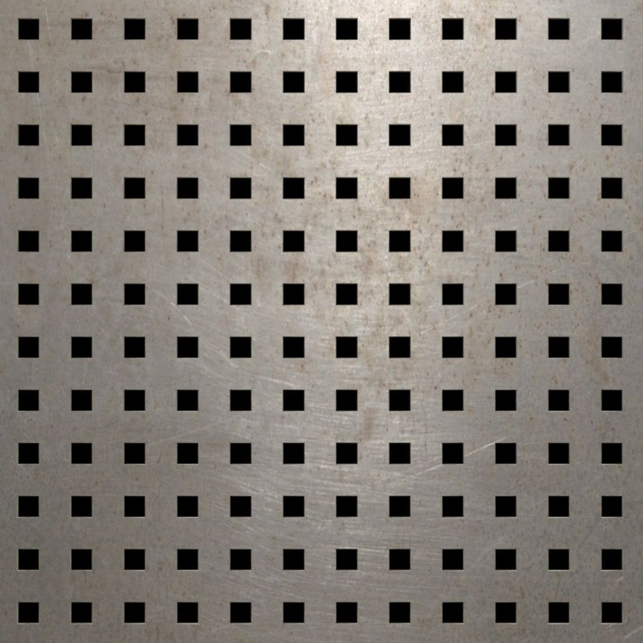 McNICHOLS® Perforated Metal Square, Carbon Steel, Cold Rolled, 18 Gauge (.0478" Thick), 0.200" Square on 0.500" Straight Centers, 16% Open Area McNICHOLS® Perforated Metal Square, Carbon Steel, Cold Rolled, 18 Gauge (.0478" Thick), 0.200" Square on 0.500" Straight Centers, 16% Open Area
