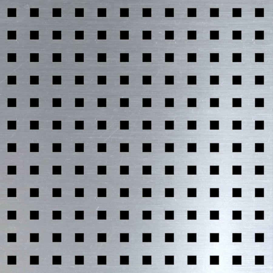 McNICHOLS® Perforated Metal Square, Aluminum, Alloy 3003-H14, .0500" Thick (16 Gauge), 0.200" Square on 0.500" Straight Centers, 16% Open Area McNICHOLS® Perforated Metal Square, Aluminum, Alloy 3003-H14, .0500" Thick (16 Gauge), 0.200" Square on 0.500" Straight Centers, 16% Open Area