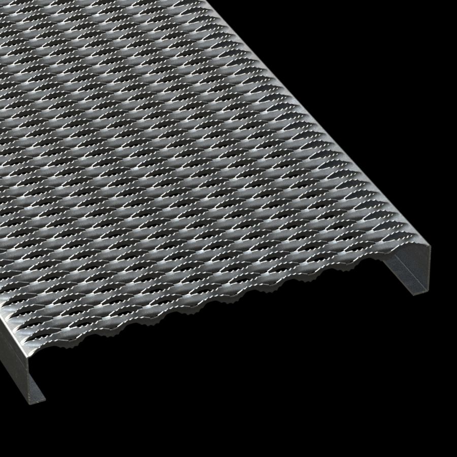 McNICHOLS® Plank Grating Plank, GRIP STRUT®, Galvanized Steel, ASTM A-653 G90, 12 Gauge (.1084" Thick), 10-Diamond (24" Width), 3" Channel Depth, Serrated Surface, 47% Open Area McNICHOLS® Plank Grating Plank, GRIP STRUT®, Galvanized Steel, ASTM A-653 G90, 12 Gauge (.1084" Thick), 10-Diamond (24" Width), 3" Channel Depth, Serrated Surface, 47% Open Area