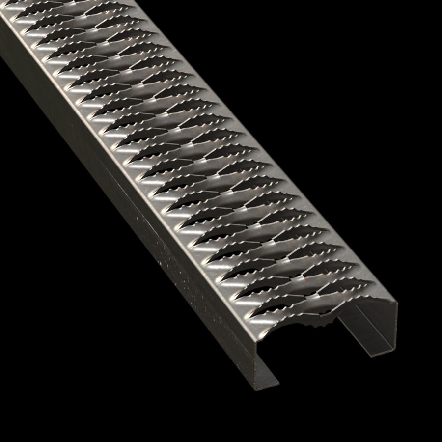McNICHOLS® Plank Grating Plank, GRIP STRUT®, Carbon Steel, HRPO, 14 Gauge (.0747" Thick), 2-Diamond (4-3/4" Width), 2" Channel Depth, Serrated Surface, 34% Open Area McNICHOLS® Plank Grating Plank, GRIP STRUT®, Carbon Steel, HRPO, 14 Gauge (.0747" Thick), 2-Diamond (4-3/4" Width), 2" Channel Depth, Serrated Surface, 34% Open Area