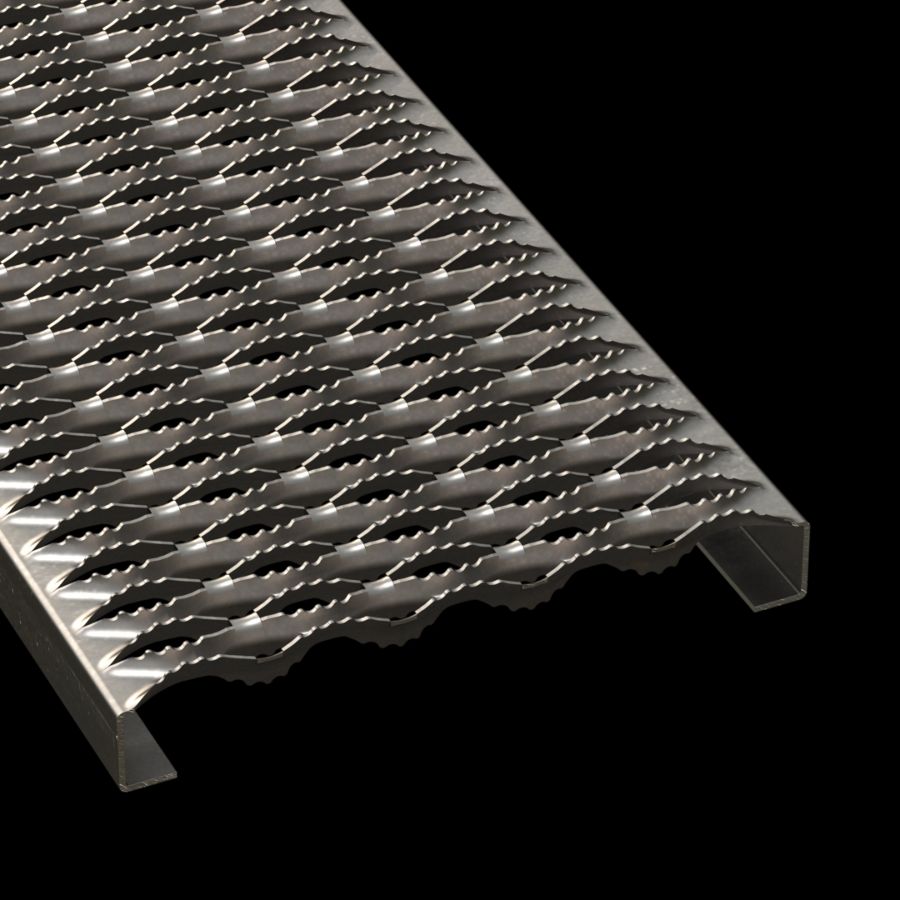 McNICHOLS® Plank Grating Plank, GRIP STRUT®, Carbon Steel, HRPO, 12 Gauge (.1046" Thick), 5-Diamond (11-3/4" Width), 1-1/2" Channel Depth, Serrated Surface, 35% Open Area McNICHOLS® Plank Grating Plank, GRIP STRUT®, Carbon Steel, HRPO, 12 Gauge (.1046" Thick), 5-Diamond (11-3/4" Width), 1-1/2" Channel Depth, Serrated Surface, 35% Open Area