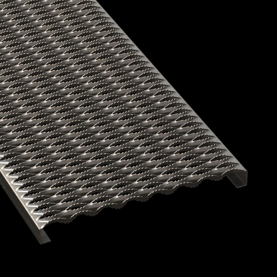 McNICHOLS® Plank Grating Plank, GRIP STRUT®, Carbon Steel, HRPO, 12 Gauge (.1046" Thick), 8-Diamond (18-3/4" Width), 1-1/2" Channel Depth, Serrated Surface, 48% Open Area McNICHOLS® Plank Grating Plank, GRIP STRUT®, Carbon Steel, HRPO, 12 Gauge (.1046" Thick), 8-Diamond (18-3/4" Width), 1-1/2" Channel Depth, Serrated Surface, 48% Open Area