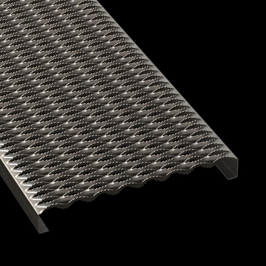 McNICHOLS® Plank Grating Plank, GRIP STRUT®, Carbon Steel, HRPO, 14 Gauge (.0747" Thick), 8-Diamond (18-3/4" Width), 2" Channel Depth, Serrated Surface, 48% Open Area McNICHOLS® Plank Grating Plank, GRIP STRUT®, Carbon Steel, HRPO, 14 Gauge (.0747" Thick), 8-Diamond (18-3/4" Width), 2" Channel Depth, Serrated Surface, 48% Open Area