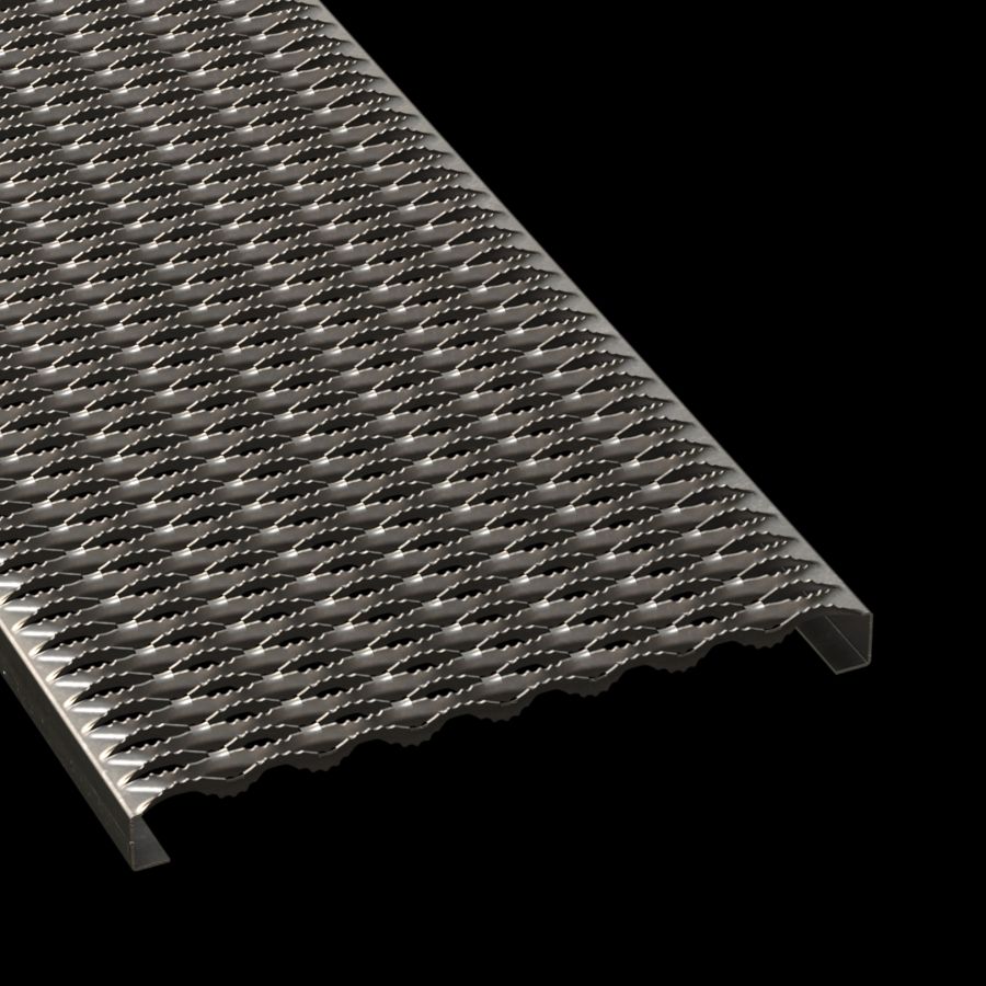 McNICHOLS® Plank Grating Plank, GRIP STRUT®, Carbon Steel, HRPO, 14 Gauge (.0747" Thick), 8-Diamond (18-3/4" Width), 1-1/2" Channel Depth, Serrated Surface, 48% Open Area McNICHOLS® Plank Grating Plank, GRIP STRUT®, Carbon Steel, HRPO, 14 Gauge (.0747" Thick), 8-Diamond (18-3/4" Width), 1-1/2" Channel Depth, Serrated Surface, 48% Open Area