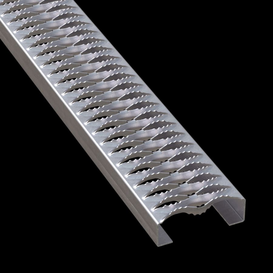 McNICHOLS® Plank Grating Plank, GRIP STRUT®, Aluminum, Alloy 5052-H32, .0800" Thick (12 Gauge), 2-Diamond (4-3/4" Width), 1-1/2" Channel Depth, Serrated Surface, 34% Open Area McNICHOLS® Plank Grating Plank, GRIP STRUT®, Aluminum, Alloy 5052-H32, .0800" Thick (12 Gauge), 2-Diamond (4-3/4" Width), 1-1/2" Channel Depth, Serrated Surface, 34% Open Area