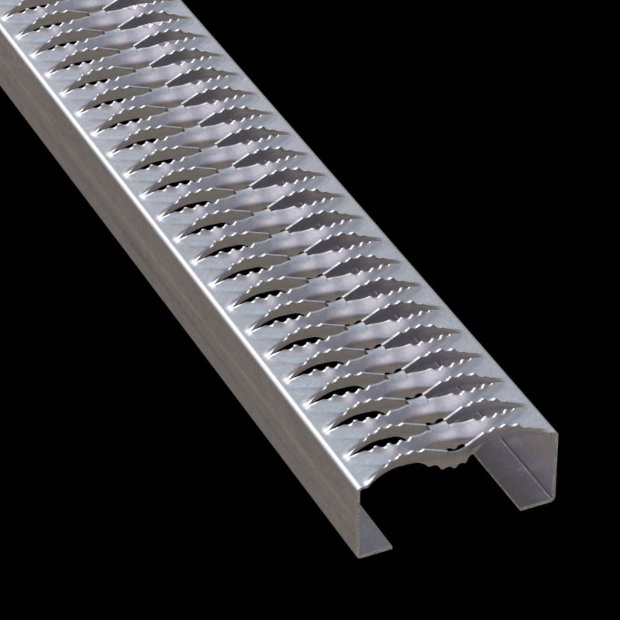 McNICHOLS® Plank Grating Plank, GRIP STRUT®, Aluminum, Alloy 5052-H32, .0800" Thick (12 Gauge), 2-Diamond (4-3/4" Width), 2" Channel Depth, Serrated Surface, 34% Open Area McNICHOLS® Plank Grating Plank, GRIP STRUT®, Aluminum, Alloy 5052-H32, .0800" Thick (12 Gauge), 2-Diamond (4-3/4" Width), 2" Channel Depth, Serrated Surface, 34% Open Area