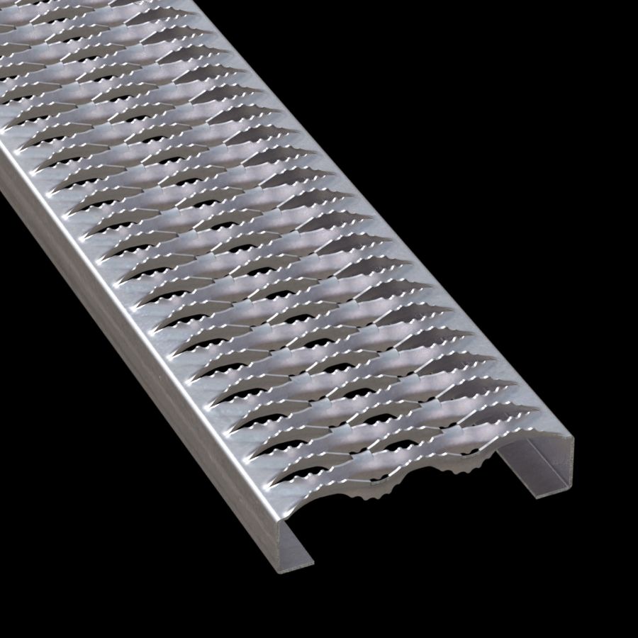 McNICHOLS® Plank Grating Plank, GRIP STRUT®, Aluminum, Alloy 5052-H32, .0800" Thick (12 Gauge), 3-Diamond (7" Width), 1-1/2" Channel Depth, Serrated Surface, 37% Open Area McNICHOLS® Plank Grating Plank, GRIP STRUT®, Aluminum, Alloy 5052-H32, .0800" Thick (12 Gauge), 3-Diamond (7" Width), 1-1/2" Channel Depth, Serrated Surface, 37% Open Area