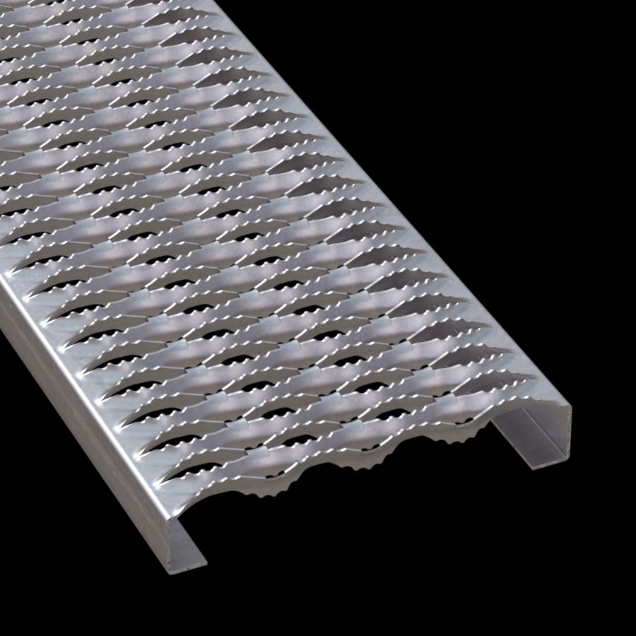 McNICHOLS® Plank Grating Plank, GRIP STRUT®, Aluminum, Alloy 5052-H32, .0800" Thick (12 Gauge), 4-Diamond (9-1/2" Width), 1-1/2" Channel Depth, Serrated Surface, 45% Open Area McNICHOLS® Plank Grating Plank, GRIP STRUT®, Aluminum, Alloy 5052-H32, .0800" Thick (12 Gauge), 4-Diamond (9-1/2" Width), 1-1/2" Channel Depth, Serrated Surface, 45% Open Area