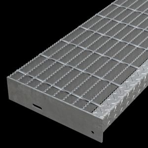 Bar Grating Stair Treads - Galvanized - 640231T1 | McNICHOLS®